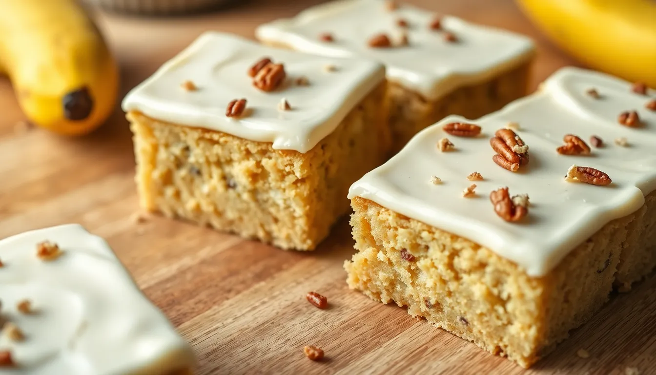 Easy Banana Bars with Cream Cheese Frosting (One Bowl Recipe!) 4 Easy Banana Bars with Cream Cheese Frosting (One Bowl Recipe!) 3