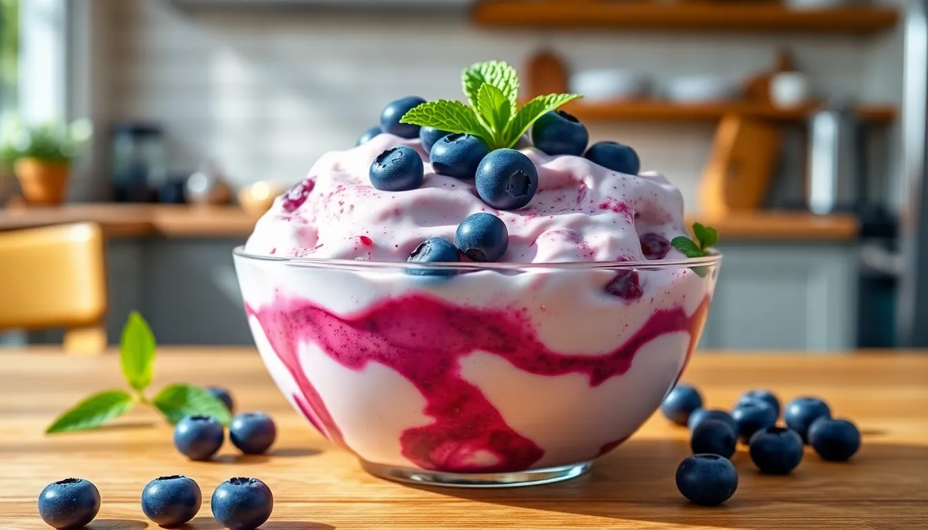 Homemade Blueberry Frozen Yogurt Recipe (No Ice Cream Maker Needed!) 3