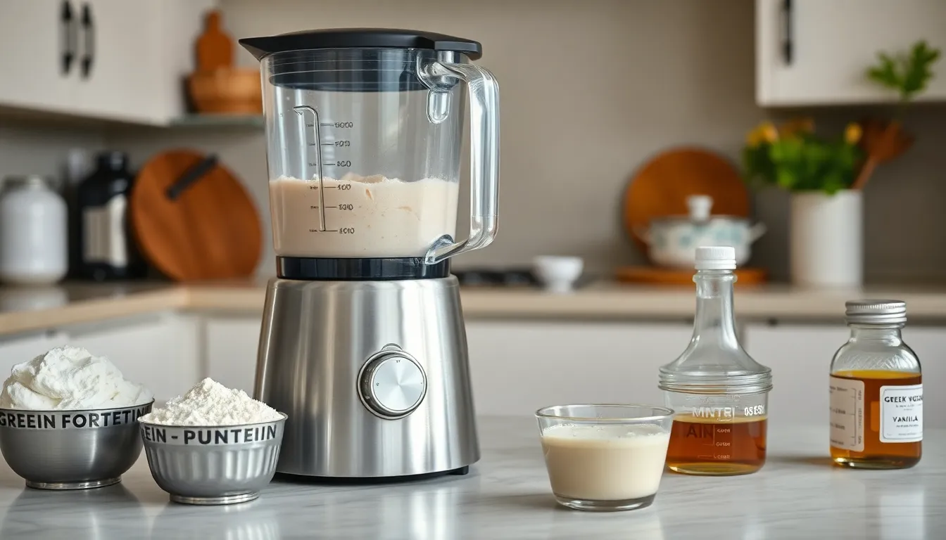 Healthy Cake Batter Protein Shake Recipe: Tastes Like Birthday Cake 4 Healthy Cake Batter Protein Shake Recipe: Tastes Like Birthday Cake 3