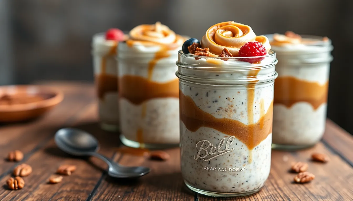 Easy Cinnamon Bun Overnight Oats Recipe (Ready in 5 Minutes!) 4 Easy Cinnamon Bun Overnight Oats Recipe (Ready in 5 Minutes!) 3