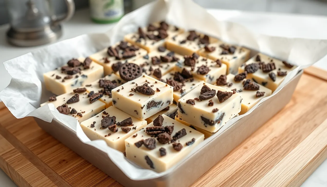 Easy Cookies and Cream Fudge Recipe - No Candy Thermometer Needed 3