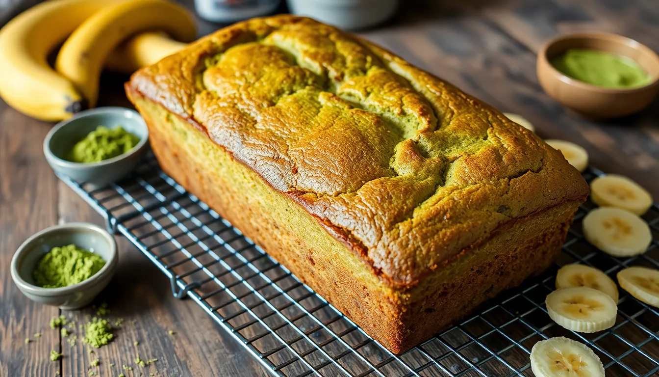 Easy Matcha Banana Bread Recipe: Moist, Green & Antioxidant-Rich Baking 4 Easy Matcha Banana Bread Recipe: Moist, Green & Antioxidant-Rich Baking 3