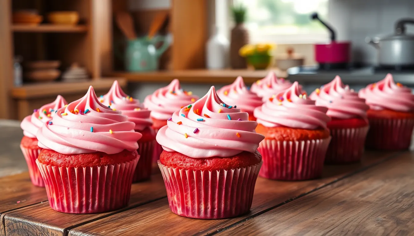 Pink Velvet Cupcakes: Easy Recipe with Cream Cheese Frosting (Better Than Red!) 3