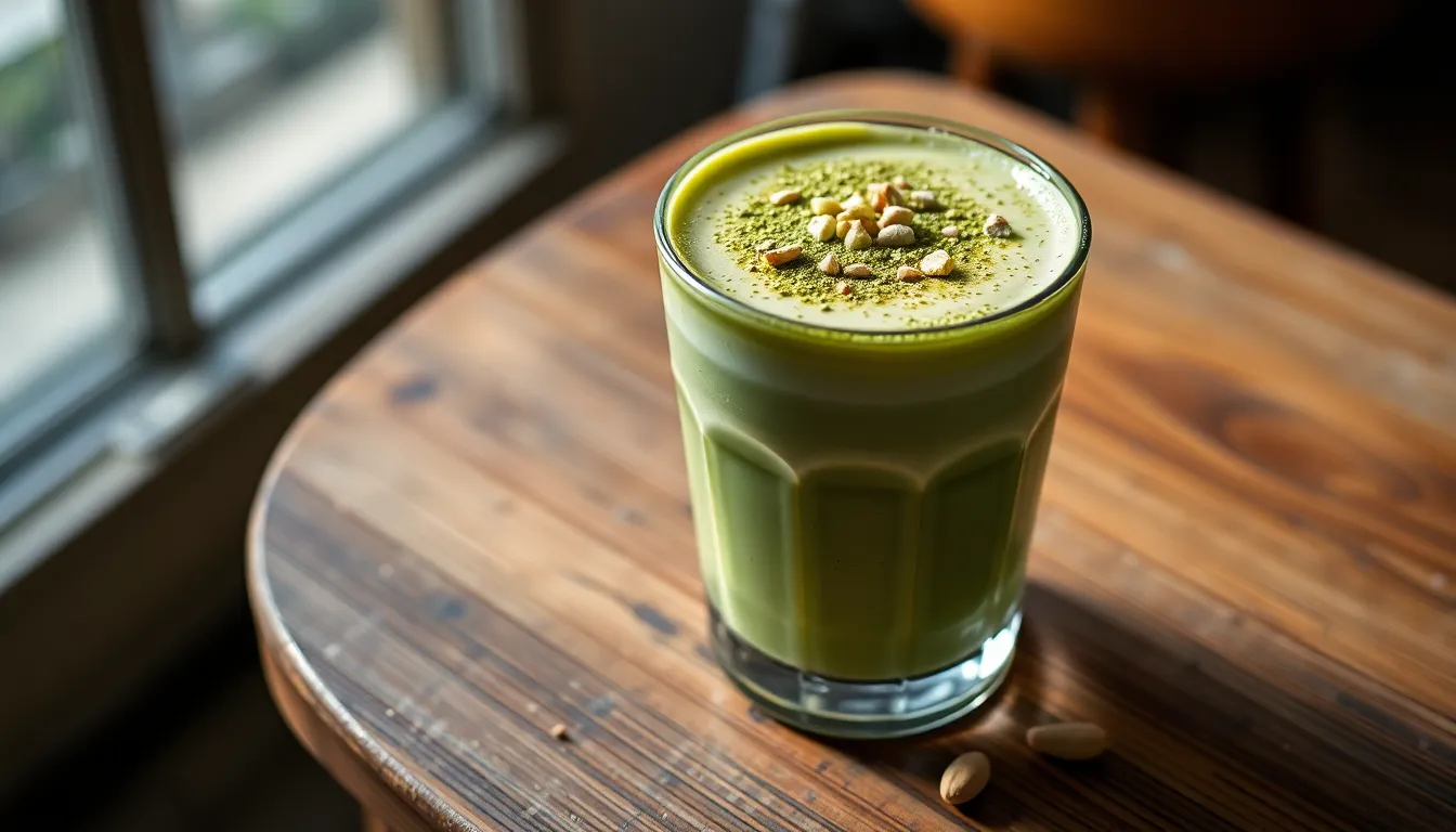 Homemade Pistachio Matcha Latte Recipe: Creamy, Healthy & Instagram-Worthy 4 Homemade Pistachio Matcha Latte Recipe: Creamy, Healthy & Instagram-Worthy 3
