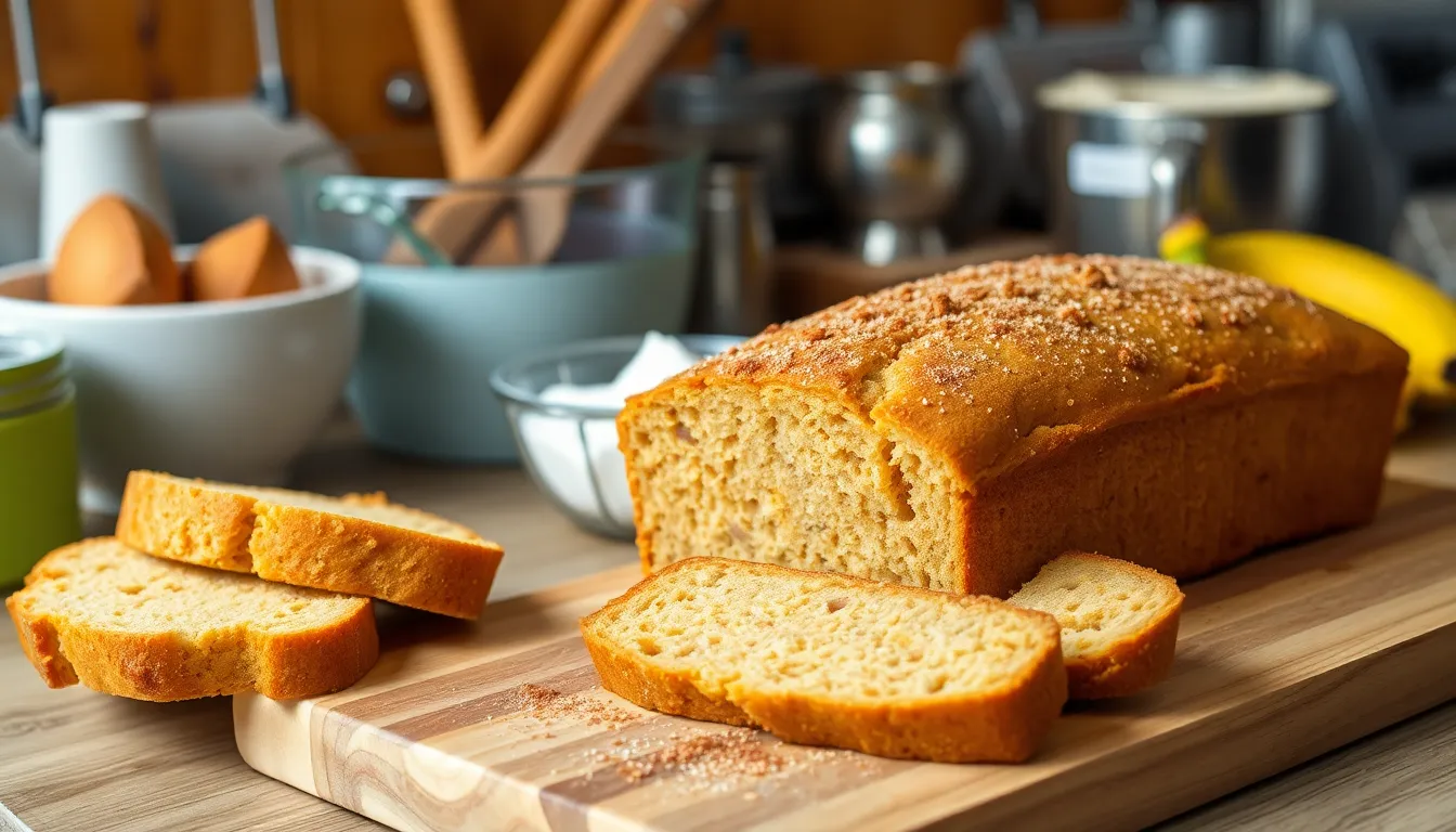 Easy Snickerdoodle Banana Bread Recipe with Cinnamon Sugar Swirl 4 Easy Snickerdoodle Banana Bread Recipe with Cinnamon Sugar Swirl 3