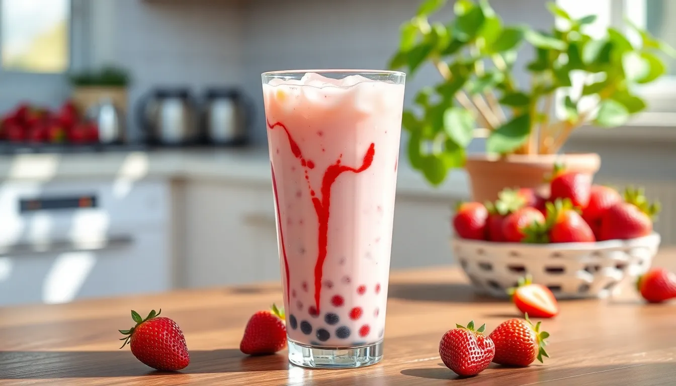 How to Make Strawberry Milk Bubble Tea at Home (Easy Recipe + Pro Tips) 4 How to Make Strawberry Milk Bubble Tea at Home (Easy Recipe + Pro Tips) 3