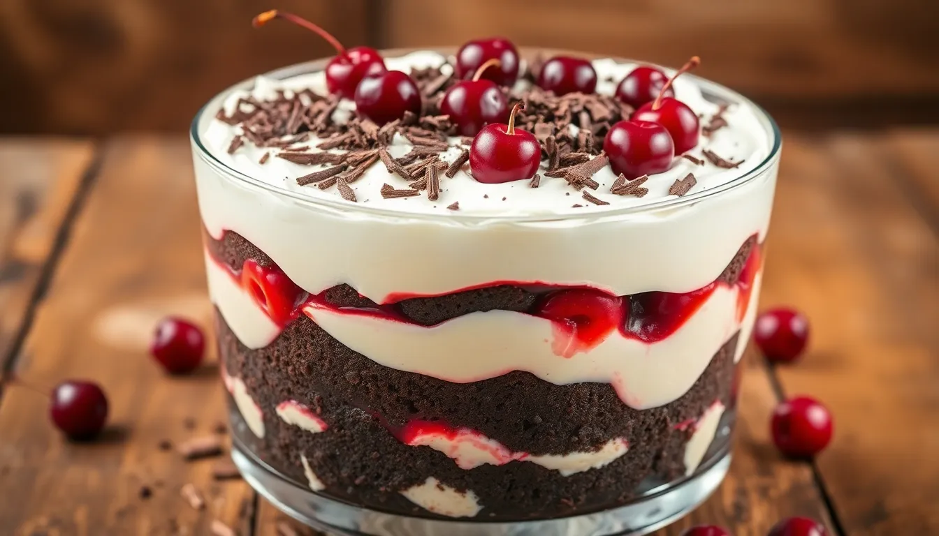 Easy Black Forest Trifle Recipe: Layers of Chocolate, Cherries & Cream Perfection 5