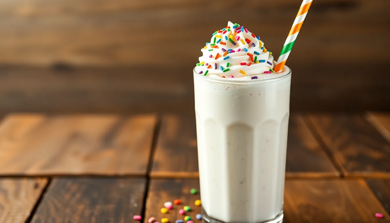 Healthy Cake Batter Protein Shake Recipe: Tastes Like Birthday Cake 6 Healthy Cake Batter Protein Shake Recipe: Tastes Like Birthday Cake 5
