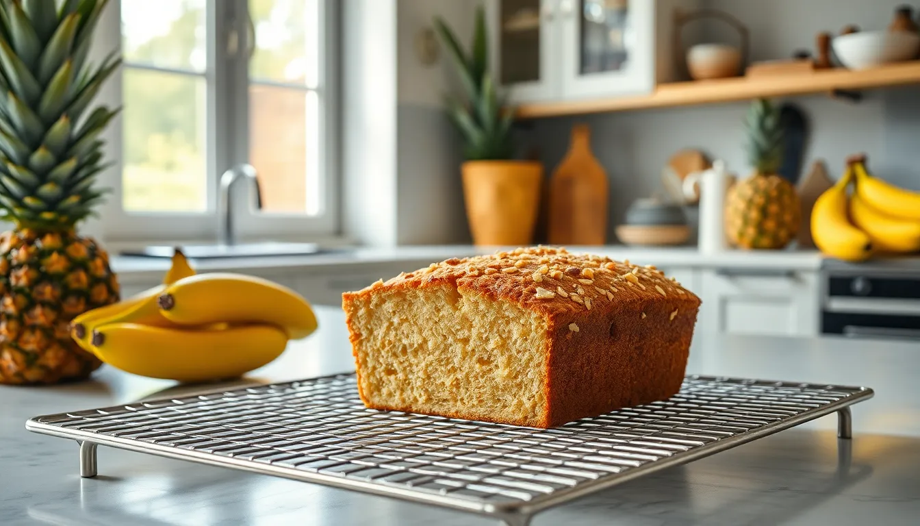Coconut Pineapple Banana Bread Recipe: Moist Tropical Twist on Classic Comfort Food 6 Coconut Pineapple Banana Bread Recipe: Moist Tropical Twist on Classic Comfort Food 5