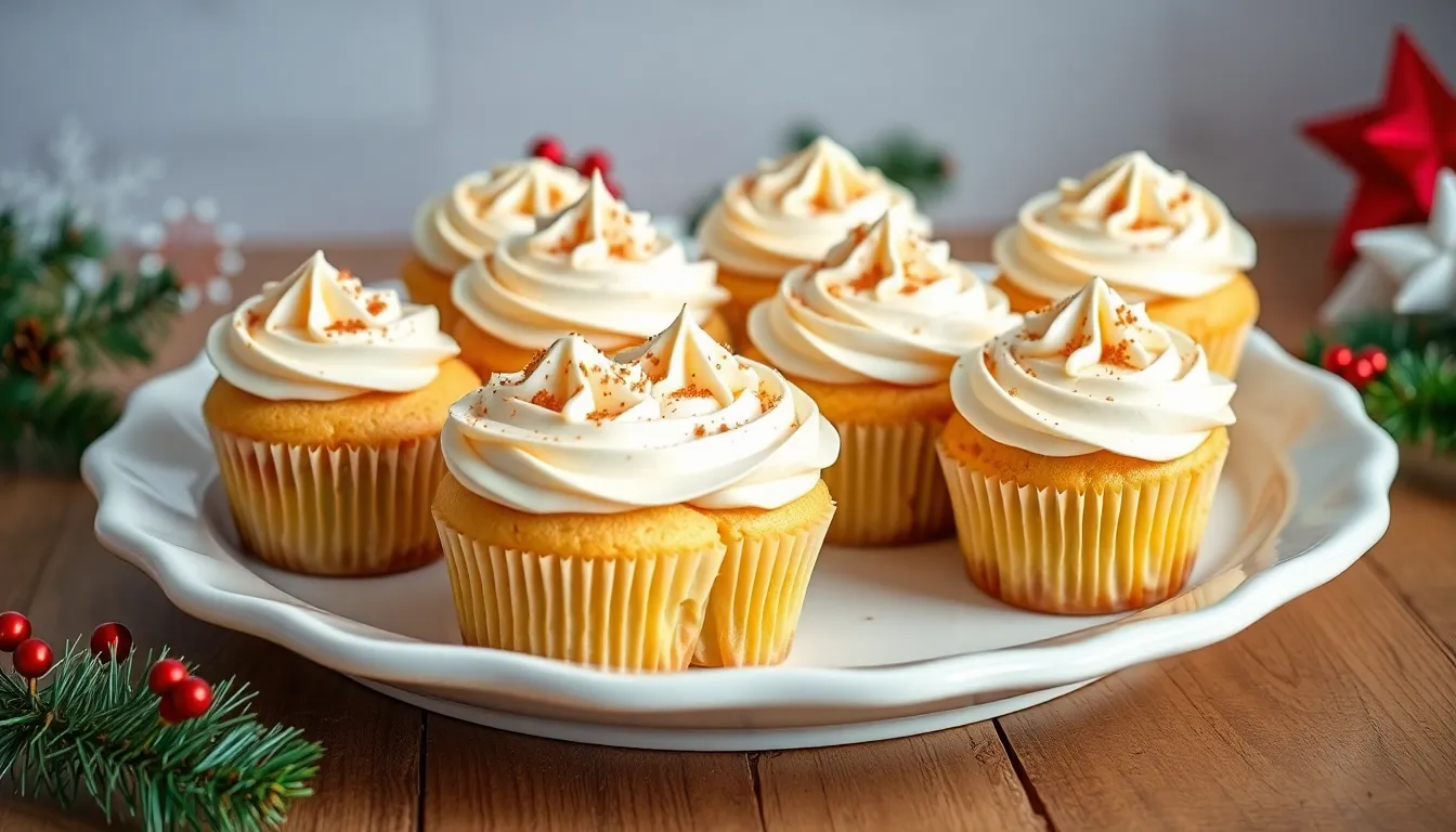Easy Eggnog Cupcakes Recipe: Festive Holiday Treats with Buttercream Frosting 6 Easy Eggnog Cupcakes Recipe: Festive Holiday Treats with Buttercream Frosting 5
