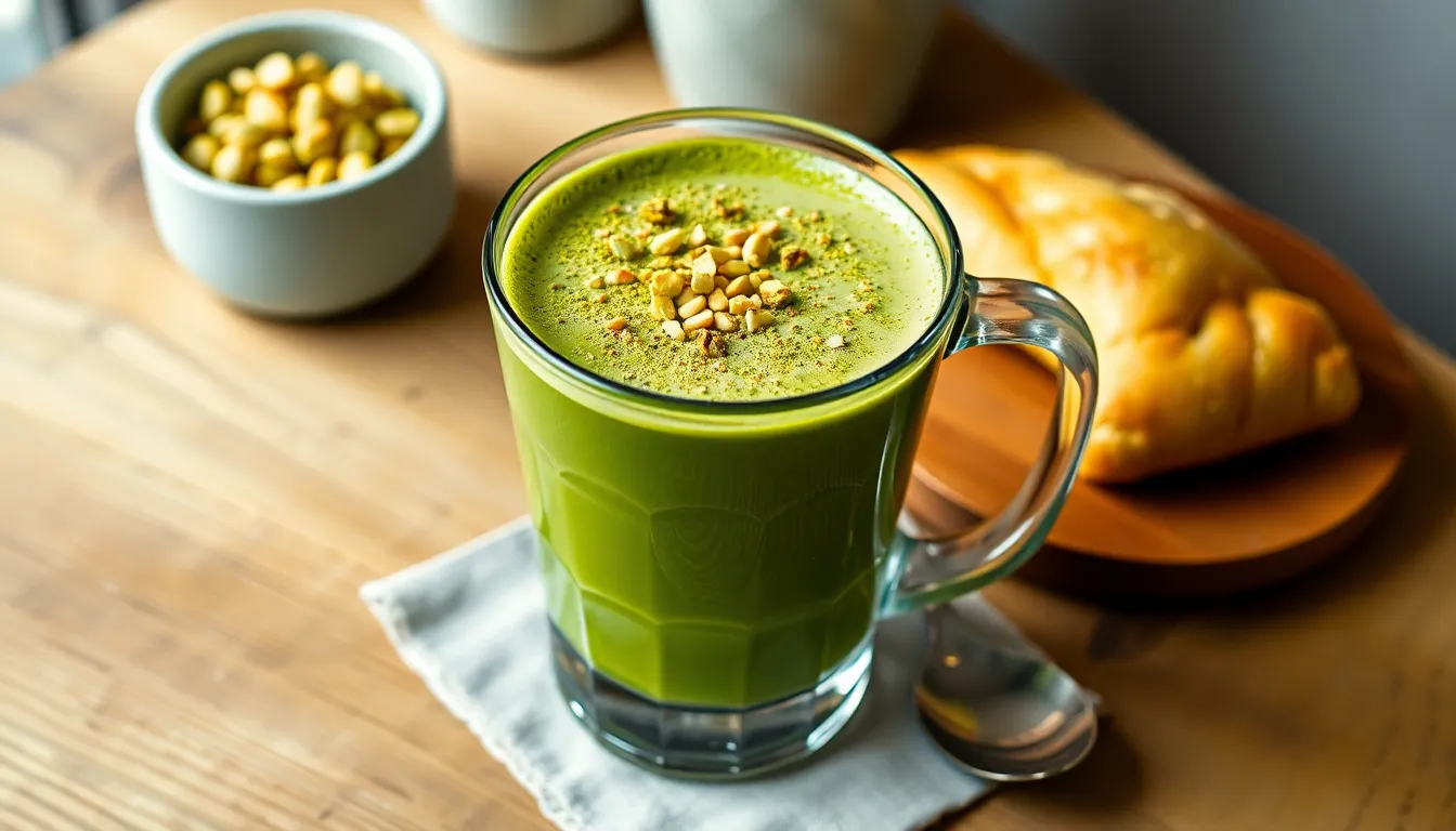 Homemade Pistachio Matcha Latte Recipe: Creamy, Healthy & Instagram-Worthy 6 Homemade Pistachio Matcha Latte Recipe: Creamy, Healthy & Instagram-Worthy 5