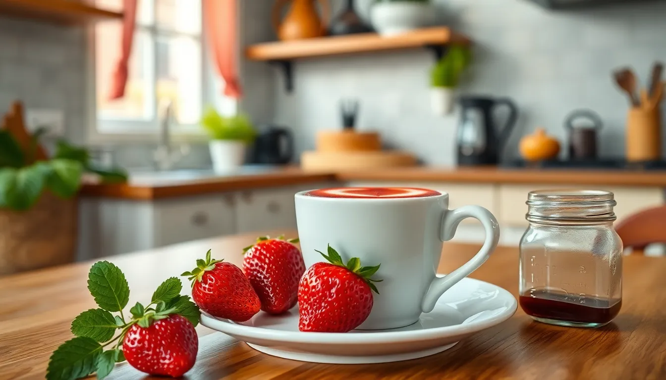 Homemade Strawberry Coffee Syrup Recipe: Easy 30-Minute Guide for Coffee Lovers 6 Homemade Strawberry Coffee Syrup Recipe: Easy 30-Minute Guide for Coffee Lovers 5