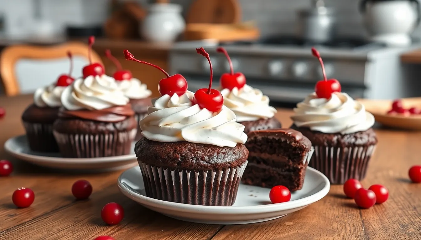 Perfect Black Forest Cupcakes Recipe: Easy Chocolate Cherry Treats in 30 Minutes 8 Perfect Black Forest Cupcakes Recipe: Easy Chocolate Cherry Treats in 30 Minutes 7
