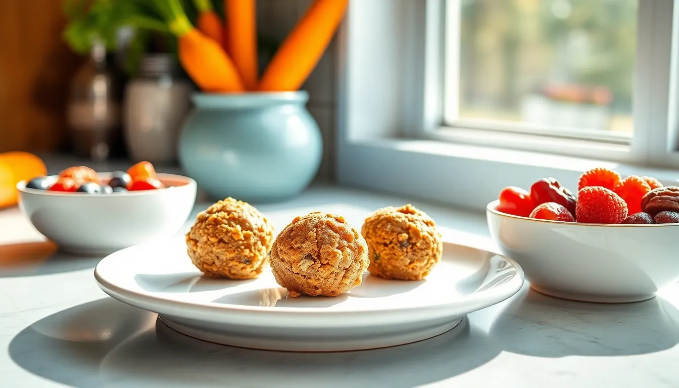 Healthy Carrot Cake Protein Balls Recipe (No-Bake + 90 Calories Each!) 8 Healthy Carrot Cake Protein Balls Recipe (No-Bake + 90 Calories Each!) 7