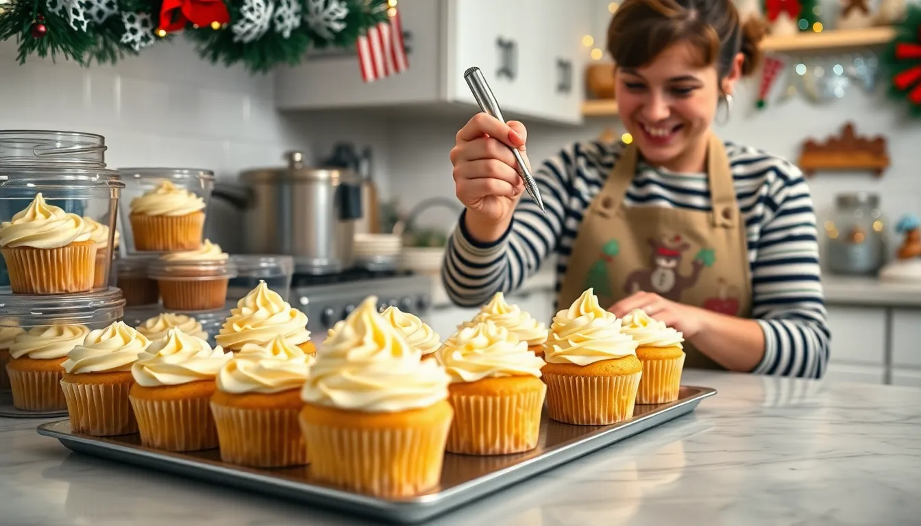 Easy Eggnog Cupcakes Recipe: Festive Holiday Treats with Buttercream Frosting 8 Easy Eggnog Cupcakes Recipe: Festive Holiday Treats with Buttercream Frosting 7