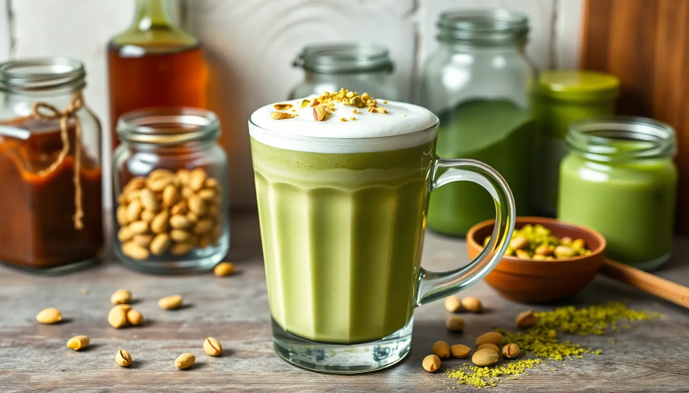 Homemade Pistachio Matcha Latte Recipe: Creamy, Healthy & Instagram-Worthy 8 Homemade Pistachio Matcha Latte Recipe: Creamy, Healthy & Instagram-Worthy 7