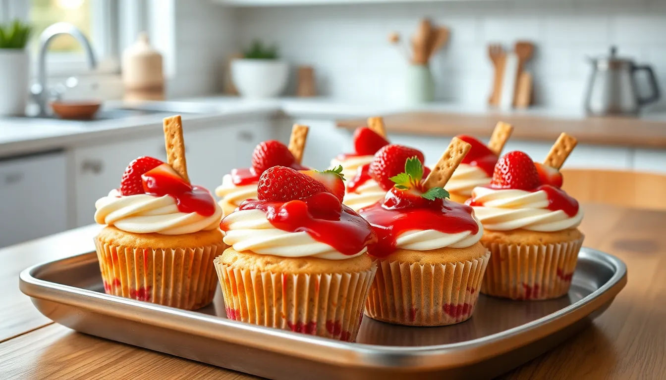 Easy Strawberry Cheesecake Cupcakes Recipe (Step-by-Step Guide) 7