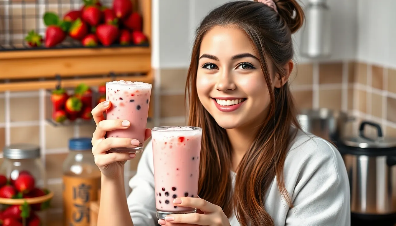 How to Make Strawberry Milk Bubble Tea at Home (Easy Recipe + Pro Tips) 8 How to Make Strawberry Milk Bubble Tea at Home (Easy Recipe + Pro Tips) 7