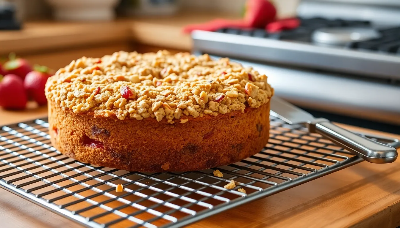 Easy Strawberry Rhubarb Coffee Cake Recipe (Perfect for Brunch!) 7