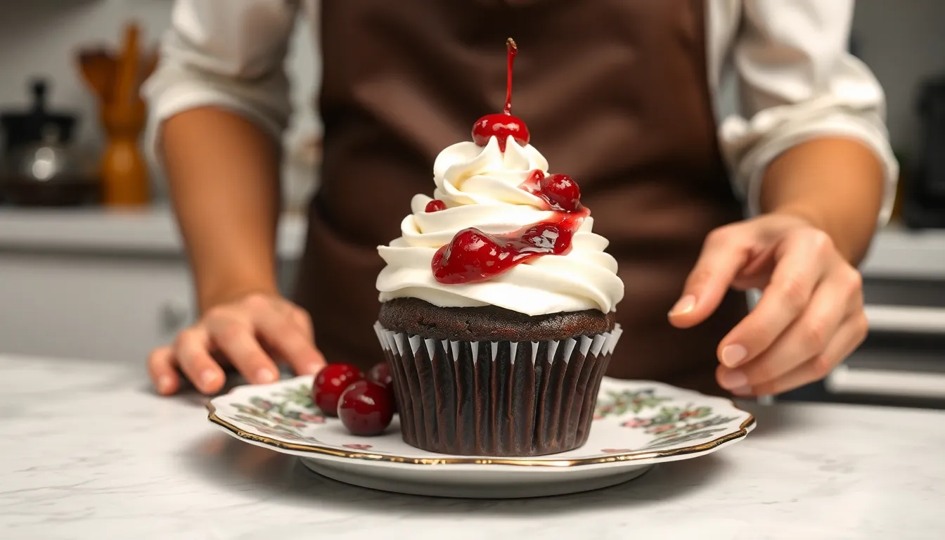 Perfect Black Forest Cupcakes Recipe: Easy Chocolate Cherry Treats in 30 Minutes 10 Perfect Black Forest Cupcakes Recipe: Easy Chocolate Cherry Treats in 30 Minutes 9