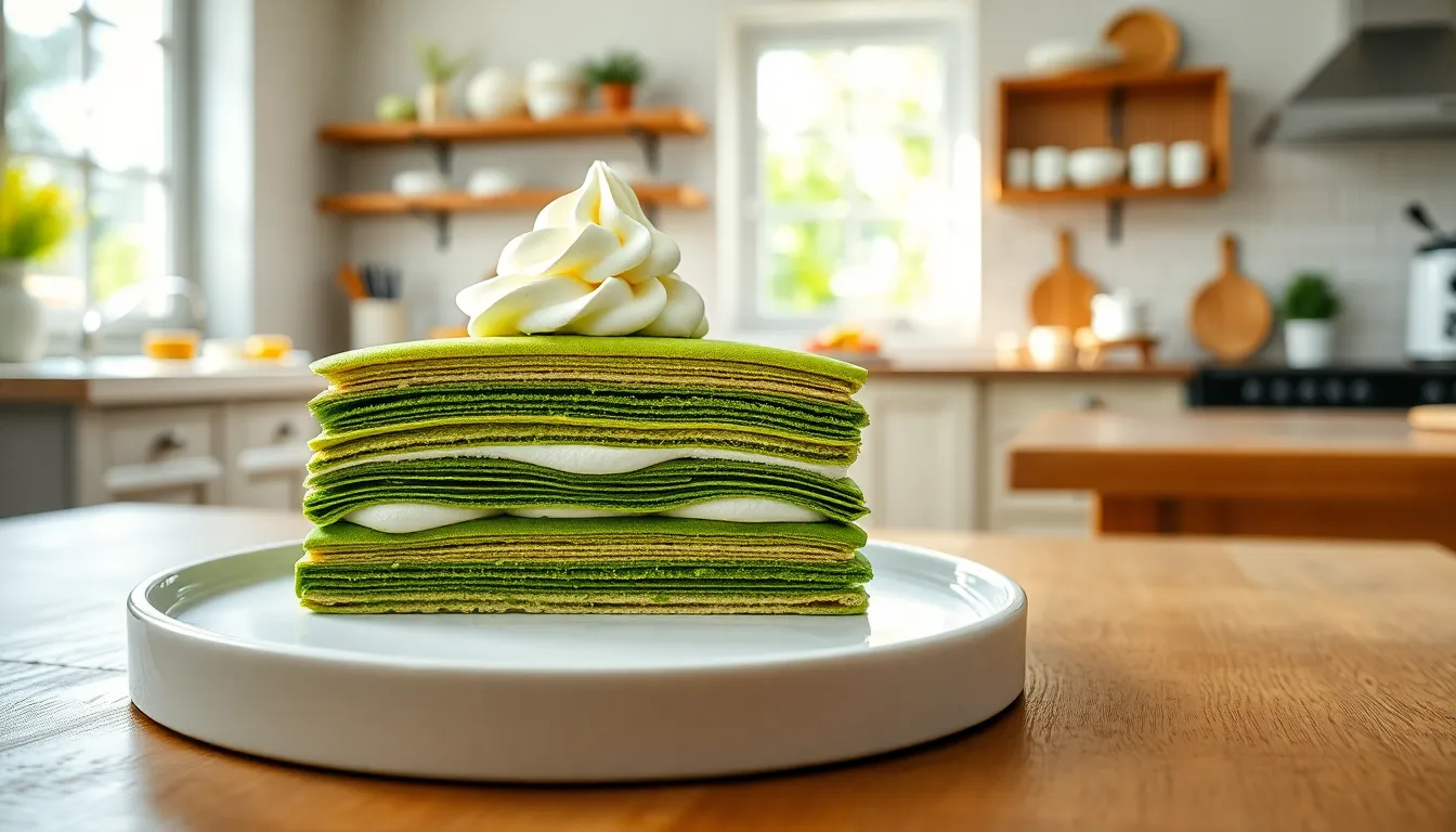 How to Make Perfect Matcha Mille Crepe Cake: Step-by-Step Recipe Guide 10 How to Make Perfect Matcha Mille Crepe Cake: Step-by-Step Recipe Guide 9