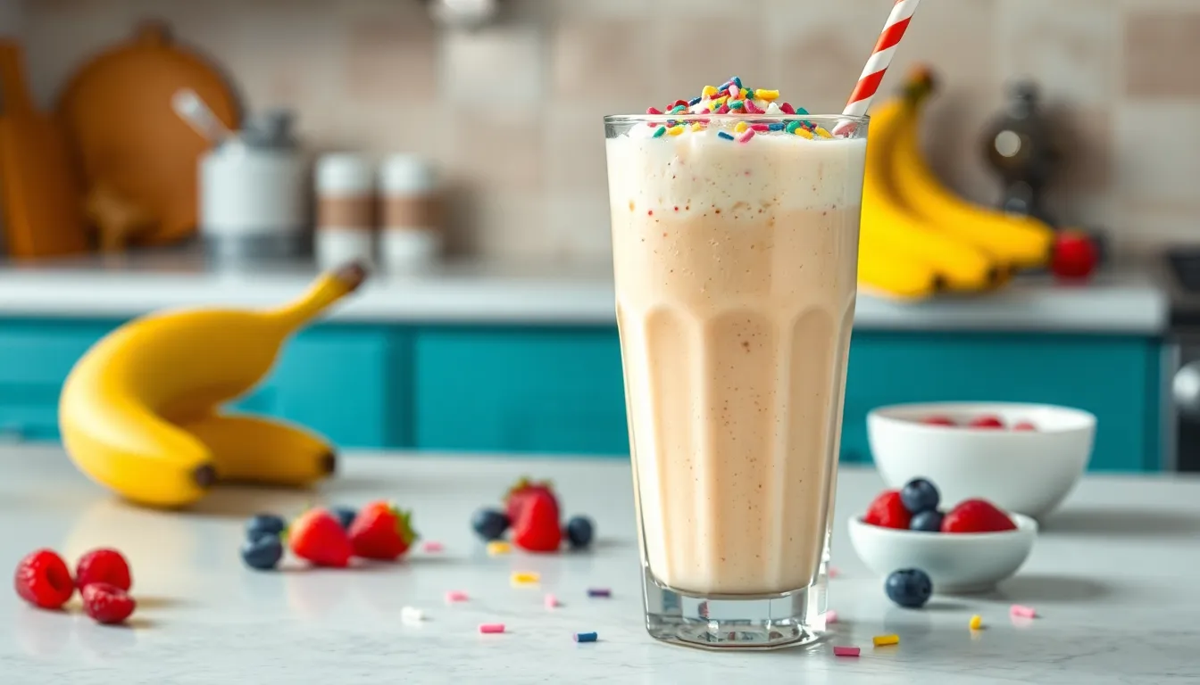 Healthy Cake Batter Protein Shake Recipe: Tastes Like Birthday Cake 12 Healthy Cake Batter Protein Shake Recipe: Tastes Like Birthday Cake 11