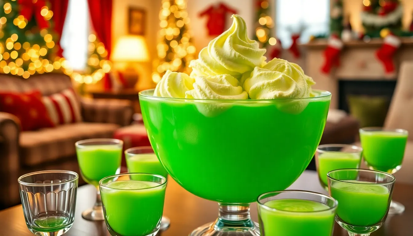 Easy Grinch Punch Recipe: Festive Green Holiday Drink for Christmas Parties 11