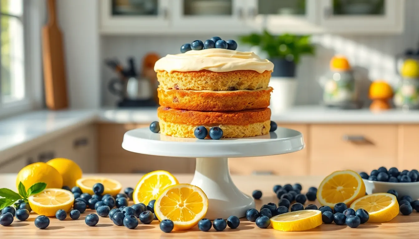 Easy Lemon Blueberry Cake Recipe: Moist, Fluffy & Bursting with Fresh Flavor 11