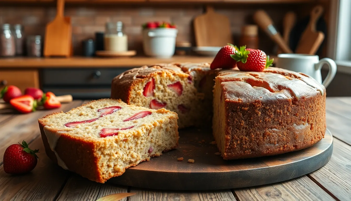 Easy Strawberry Rhubarb Coffee Cake Recipe (Perfect for Brunch!) 13