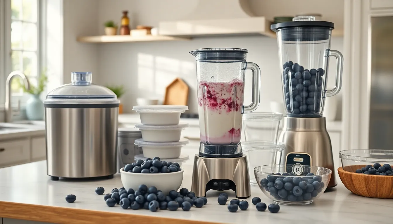 Homemade Blueberry Frozen Yogurt Recipe (No Ice Cream Maker Needed!) 1
