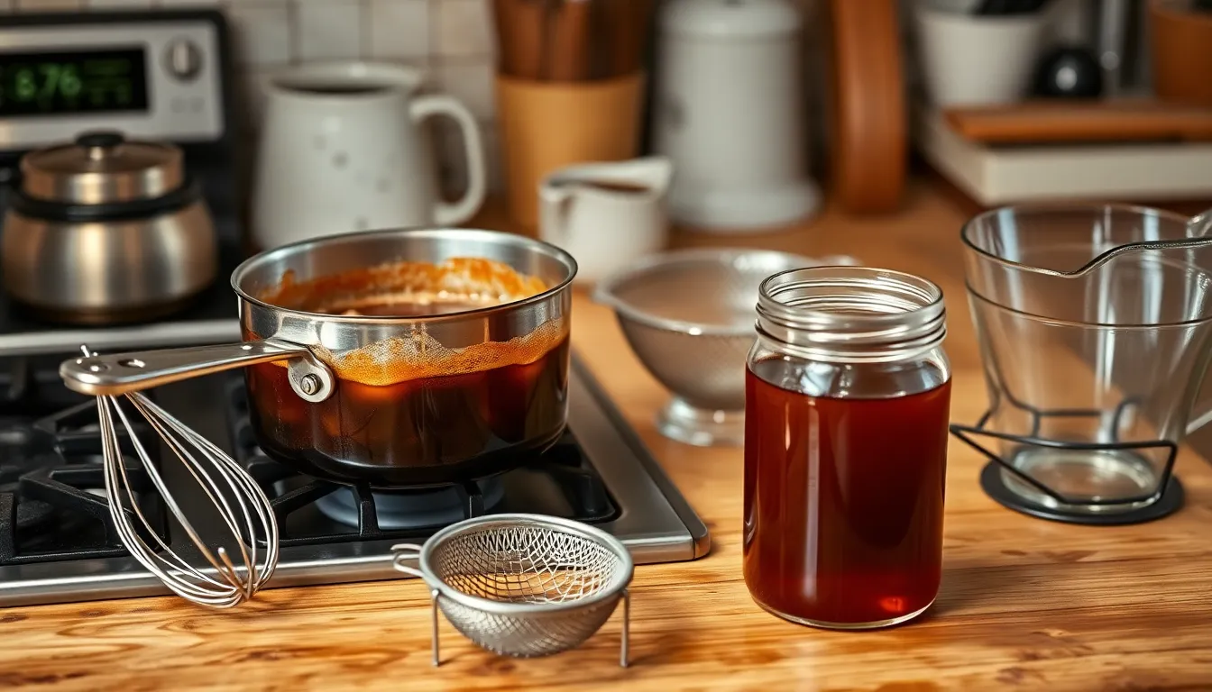 Homemade Brown Sugar Coffee Syrup Recipe (3 Ingredients + 10 Minutes!) 2 Homemade Brown Sugar Coffee Syrup Recipe (3 Ingredients + 10 Minutes!) 1
