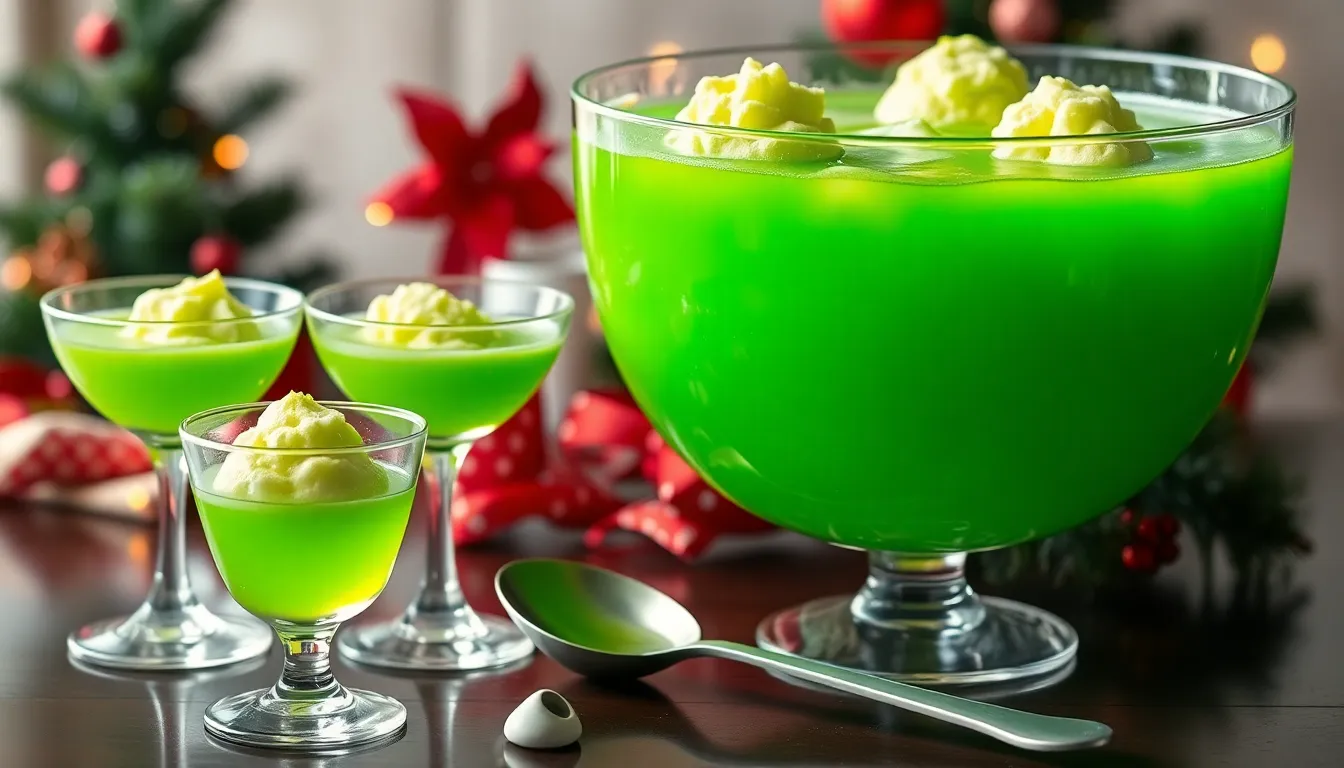 Easy Grinch Punch Recipe: Festive Green Holiday Drink for Christmas Parties 1