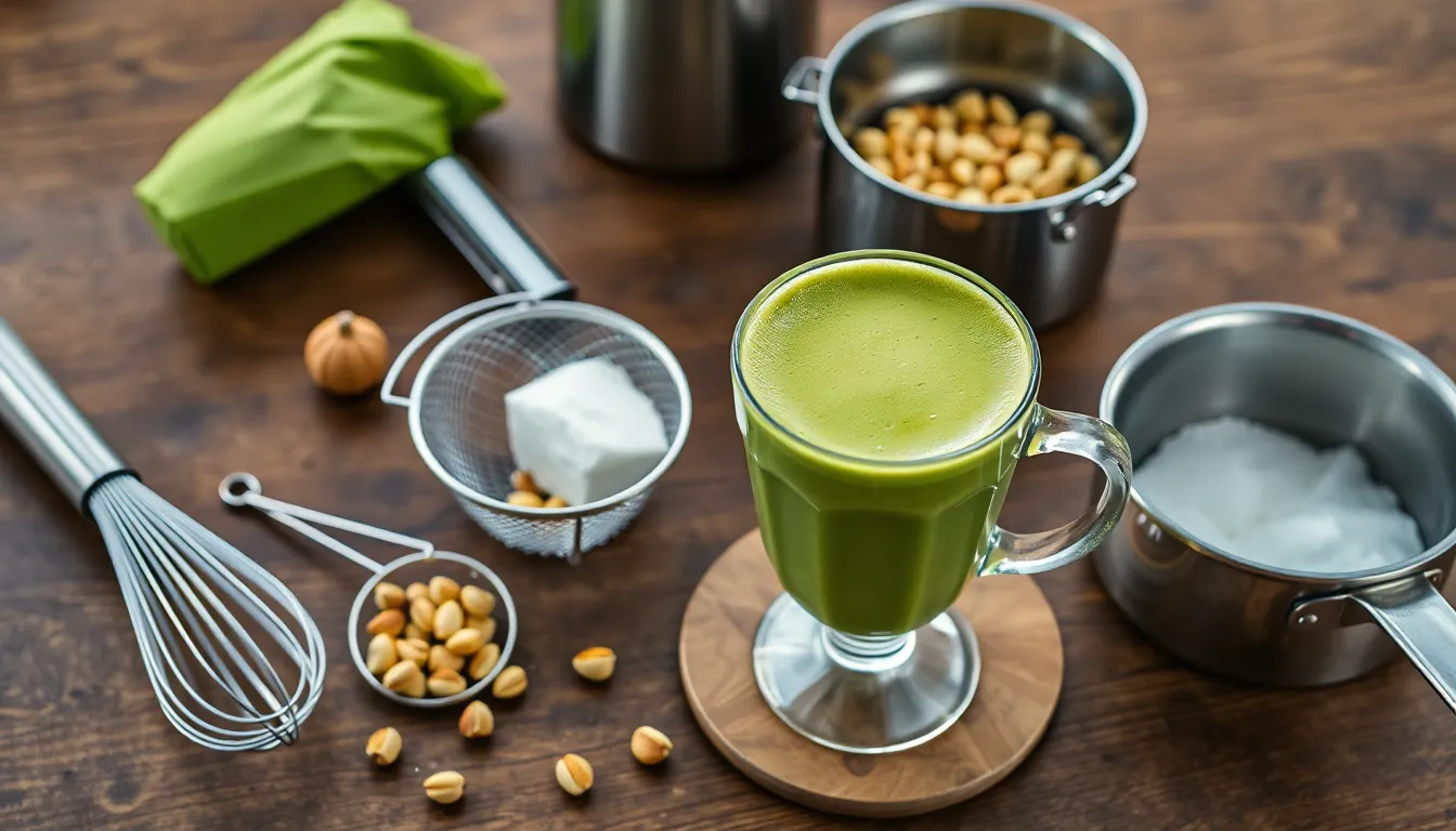 Homemade Pistachio Matcha Latte Recipe: Creamy, Healthy & Instagram-Worthy 2 Homemade Pistachio Matcha Latte Recipe: Creamy, Healthy & Instagram-Worthy 1