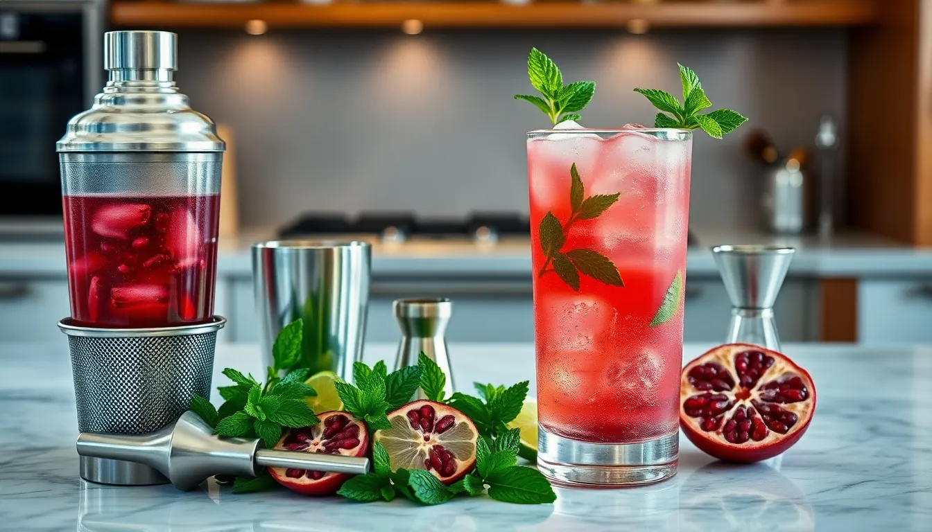 Perfect Pomegranate Mojito Recipe: Easy Refreshing Cocktail in 15 Minutes 2 Perfect Pomegranate Mojito Recipe: Easy Refreshing Cocktail in 15 Minutes 1