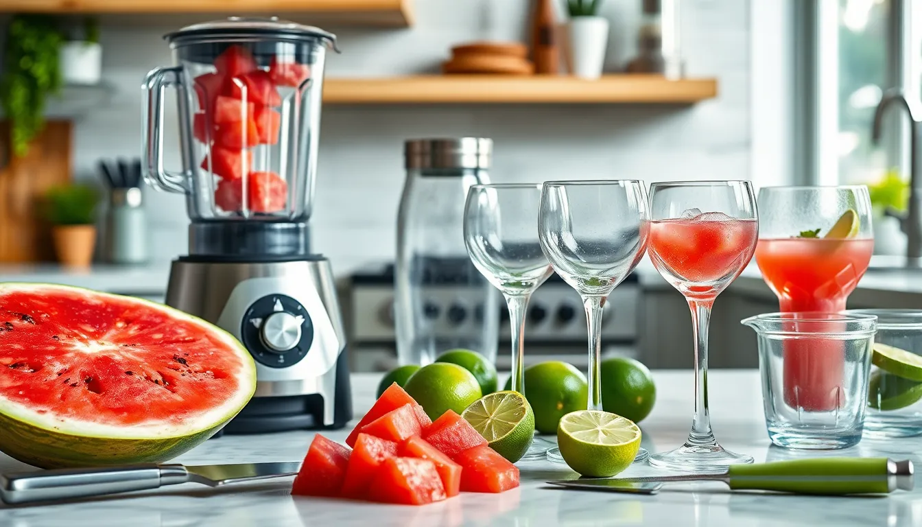 Easy Watermelon Daiquiri Recipe: Perfect Summer Cocktail in 5 Minutes 2 Easy Watermelon Daiquiri Recipe: Perfect Summer Cocktail in 5 Minutes 1