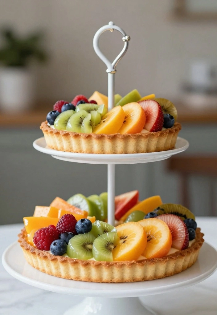 10 Aesthetic Dessert Recipes for Beautiful Trendy Treats 1 10 Aesthetic Dessert Recipes for Beautiful Trendy Treats - 1. Rainbow Fruit Tart