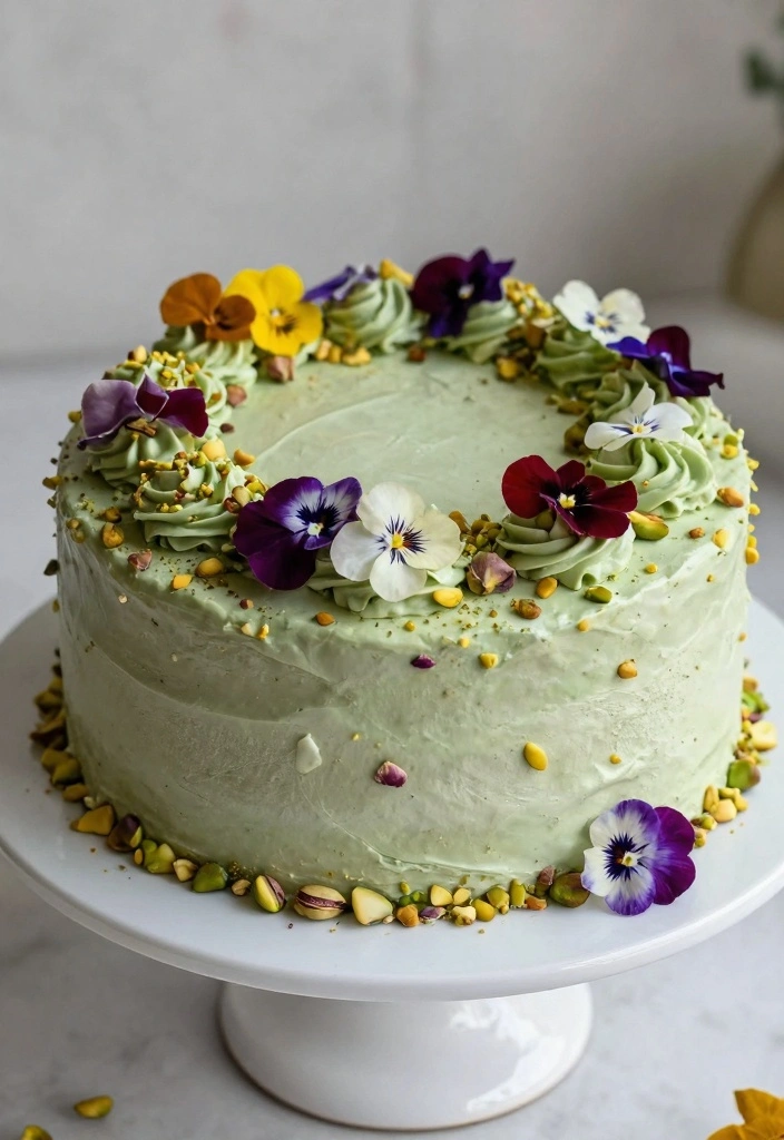 10 Aesthetic Dessert Recipes for Beautiful Trendy Treats 78 10 Aesthetic Dessert Recipes for Beautiful Trendy Treats - 8. Pistachio Rosewater Cake