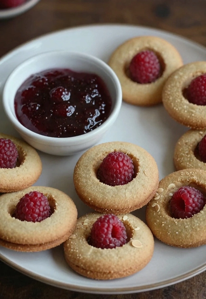 10 Afternoon Tea Cookie Recipes for Elegant Light Sweets 45 10 Afternoon Tea Cookie Recipes for Elegant Light Sweets - 5. Raspberry Almond Thumbprint Cookies