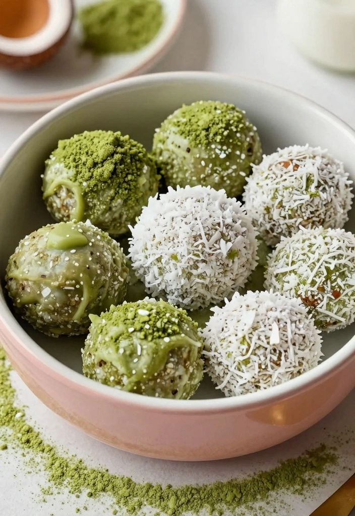 10 Allergen Free Dessert Recipes for Safe Delicious Enjoyment 56 10 Allergen Free Dessert Recipes for Safe Delicious Enjoyment - 6. Matcha Coconut Energy Bites