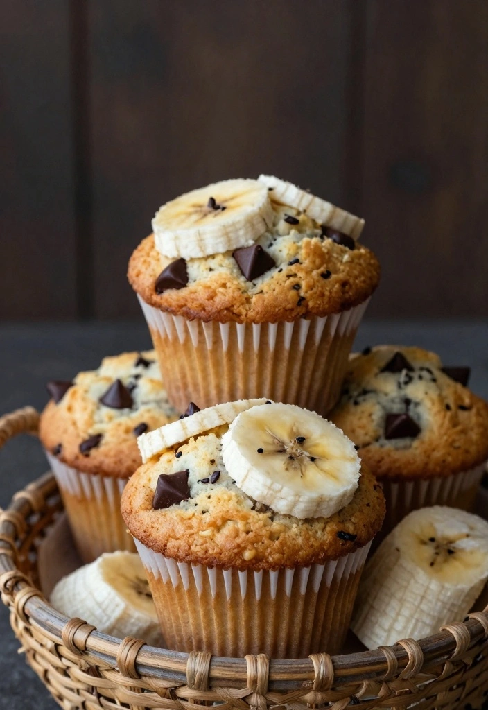 10 Baking Cocoa Powder Recipes for Rich Deep Chocolate Treats 89 10 Baking Cocoa Powder Recipes for Rich Deep Chocolate Treats - 9. Chocolate Chip Banana Muffins