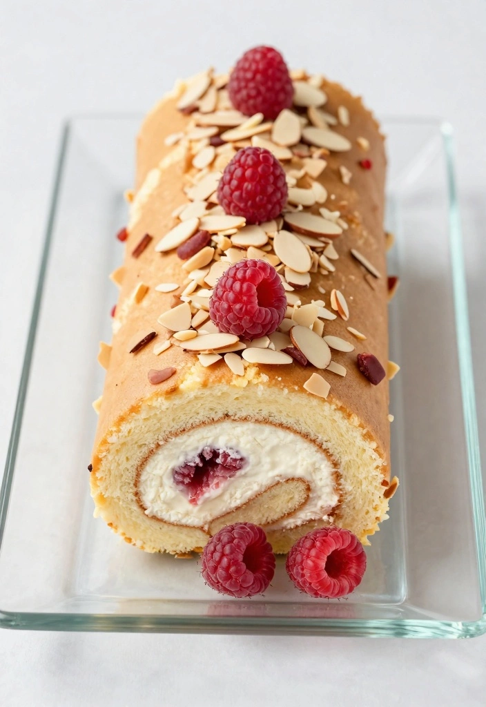 10 Cake Roll Recipes for Soft Sweet Filled Desserts 78 10 Cake Roll Recipes for Soft Sweet Filled Desserts - 8. Raspberry Almond Cake Roll