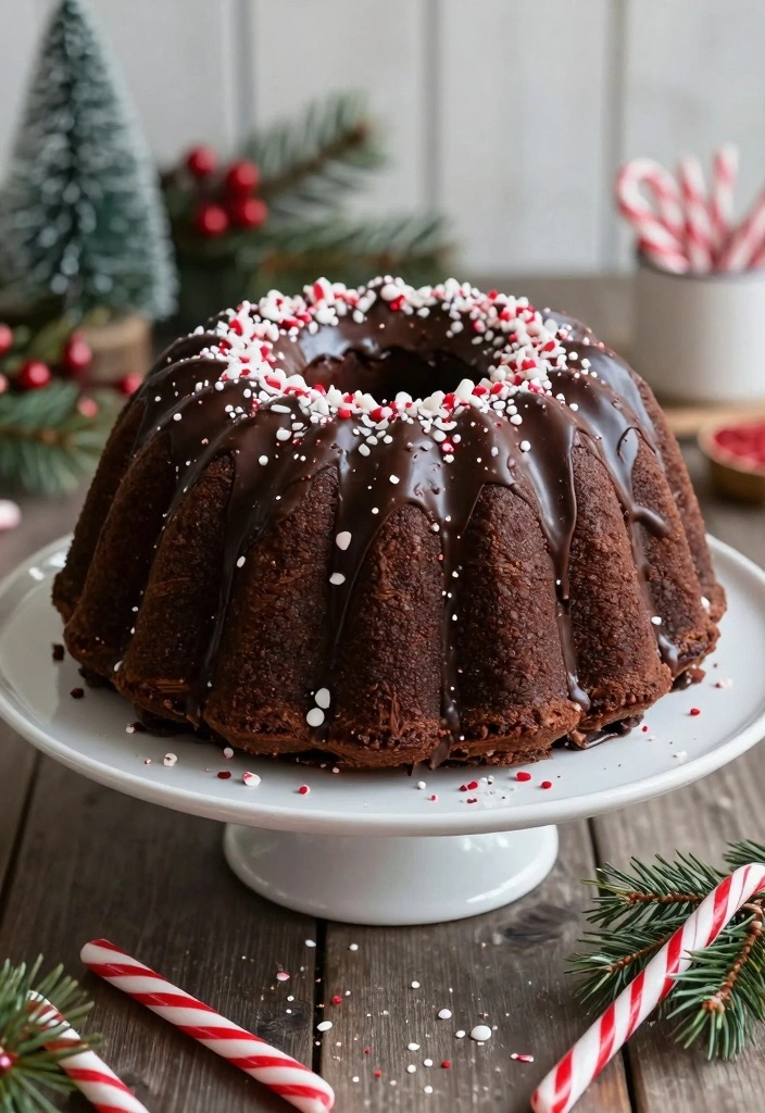 10 Christmas Bundt Cake Recipes for Festive Holiday Flavor 12 10 Christmas Bundt Cake Recipes for Festive Holiday Flavor - 2. Peppermint Chocolate Bundt Cake