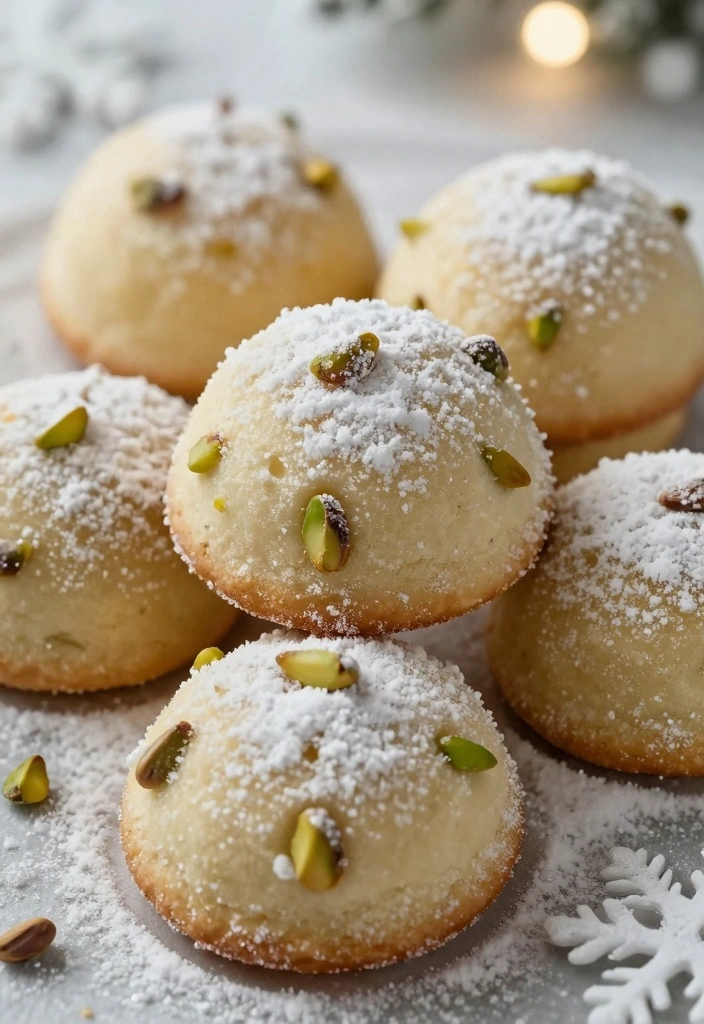 10 Christmas Pistachio Cookie Recipes for Festive Nutty Flavor 1 10 Christmas Pistachio Cookie Recipes for Festive Nutty Flavor - 1. Classic Pistachio Snowball Cookies