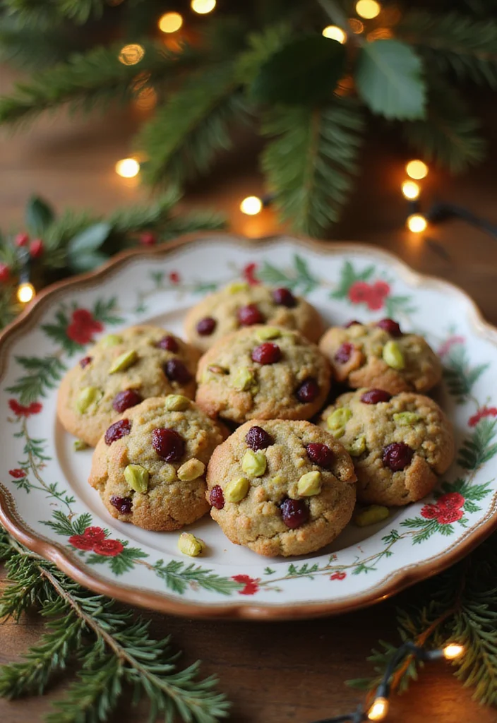 10 Christmas Pistachio Cookie Recipes for Festive Nutty Flavor 12 10 Christmas Pistachio Cookie Recipes for Festive Nutty Flavor - 2. Chewy Pistachio and Cranberry Cookies
