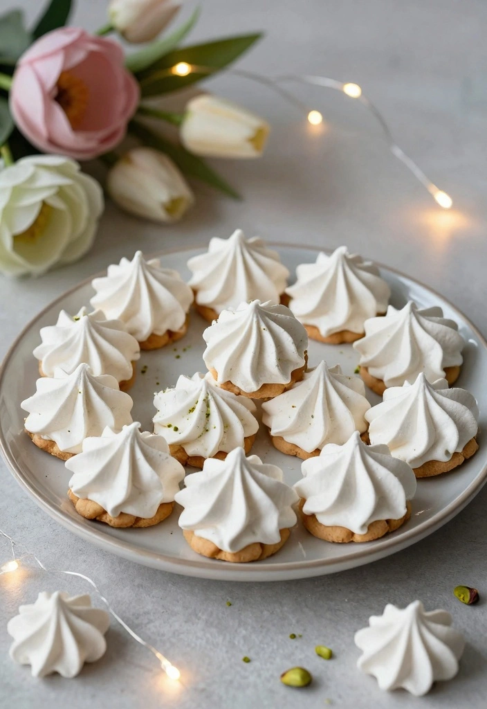 10 Christmas Pistachio Cookie Recipes for Festive Nutty Flavor 89 10 Christmas Pistachio Cookie Recipes for Festive Nutty Flavor - 9. Pistachio Meringue Cookies