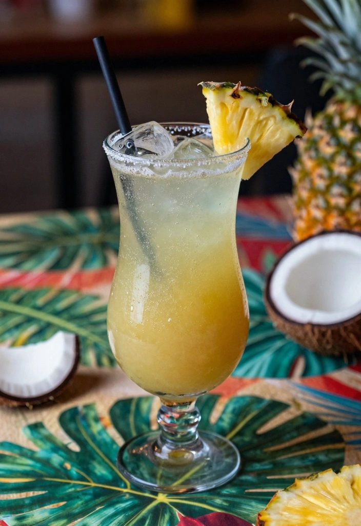 10 Coconut Cocktail Recipes for Creamy Tropical Island Flavor 23 10 Coconut Cocktail Recipes for Creamy Tropical Island Flavor - 3. Coconut Pineapple Fizz