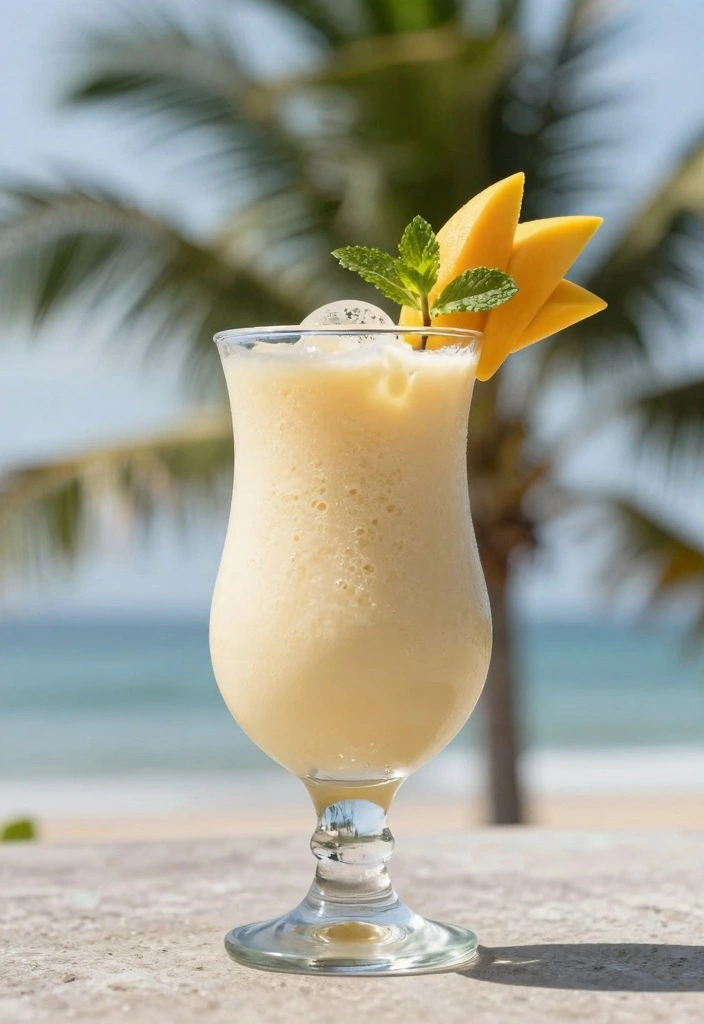 10 Coconut Cocktail Recipes for Creamy Tropical Island Flavor 45 10 Coconut Cocktail Recipes for Creamy Tropical Island Flavor - 5. Coconut Mango Smoothie Cocktail
