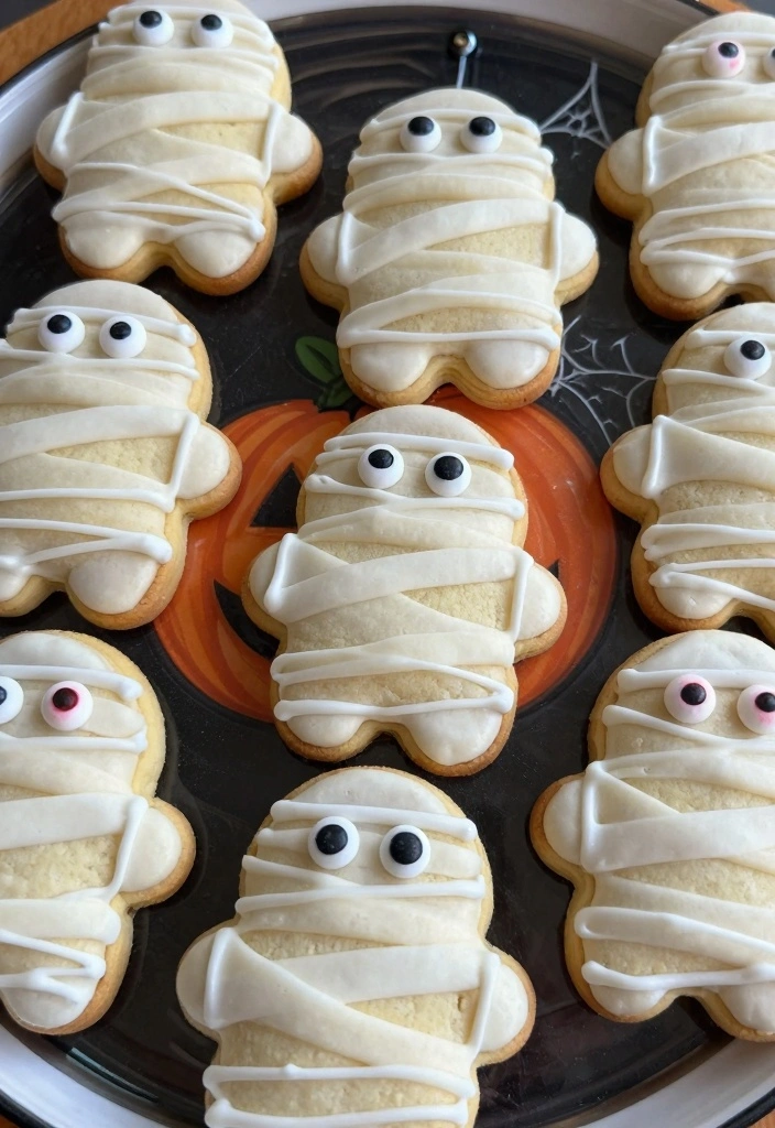 10 DIY Spooky Cookie Recipes for Cute Halloween Treats 100 10 DIY Spooky Cookie Recipes for Cute Halloween Treats - 10. Mummy Cookies