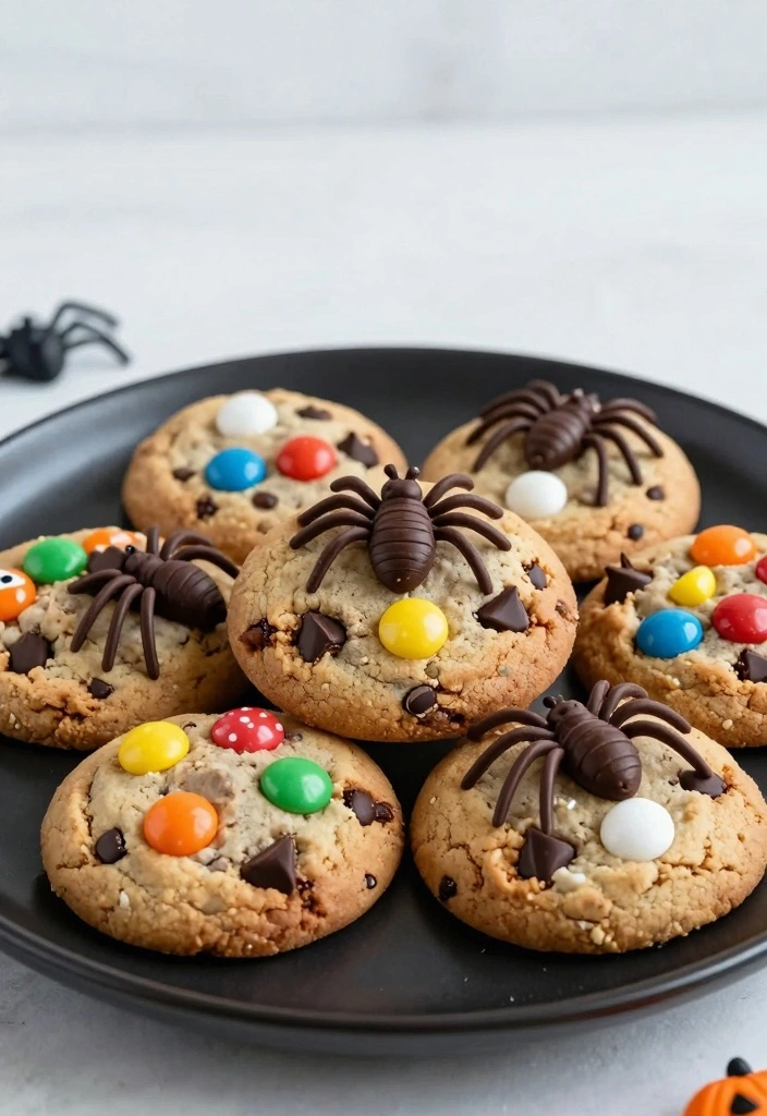 10 DIY Spooky Cookie Recipes for Cute Halloween Treats 23 10 DIY Spooky Cookie Recipes for Cute Halloween Treats - 3. Creepy Crawly Chocolate Chip Cookies