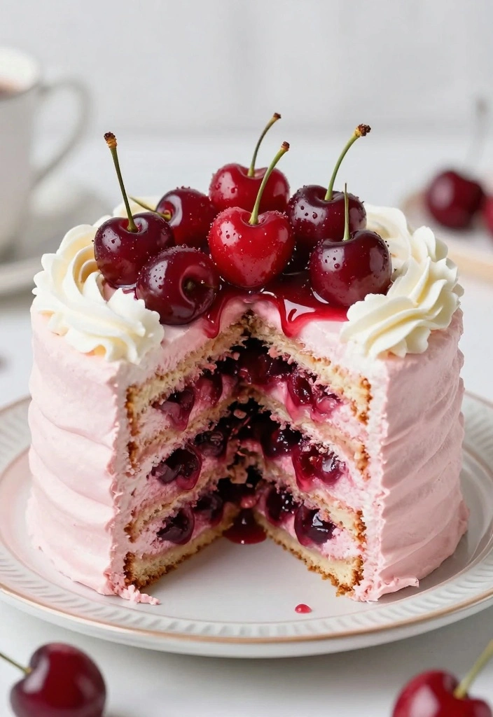 10 Filled Cake Recipes for Creamy Flavorful Layers 78 10 Filled Cake Recipes for Creamy Flavorful Layers - 8. Cherry Almond Layer Cake